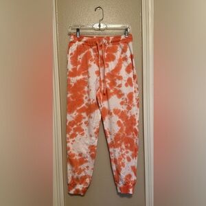 Jane and Delancey Orange Tie-Dye Joggers